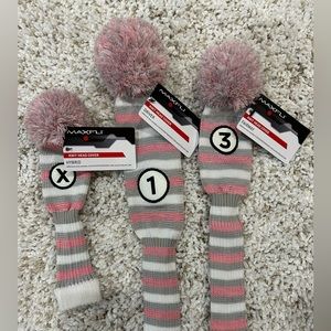 Maxfli knit head cover set (hybrid, driver and fairway)